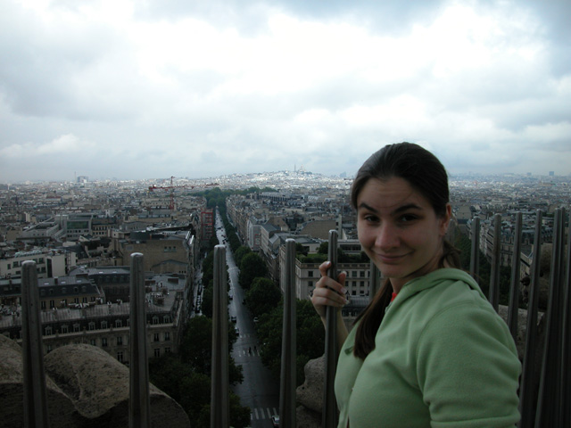 Lea at the Arc De Triomphe